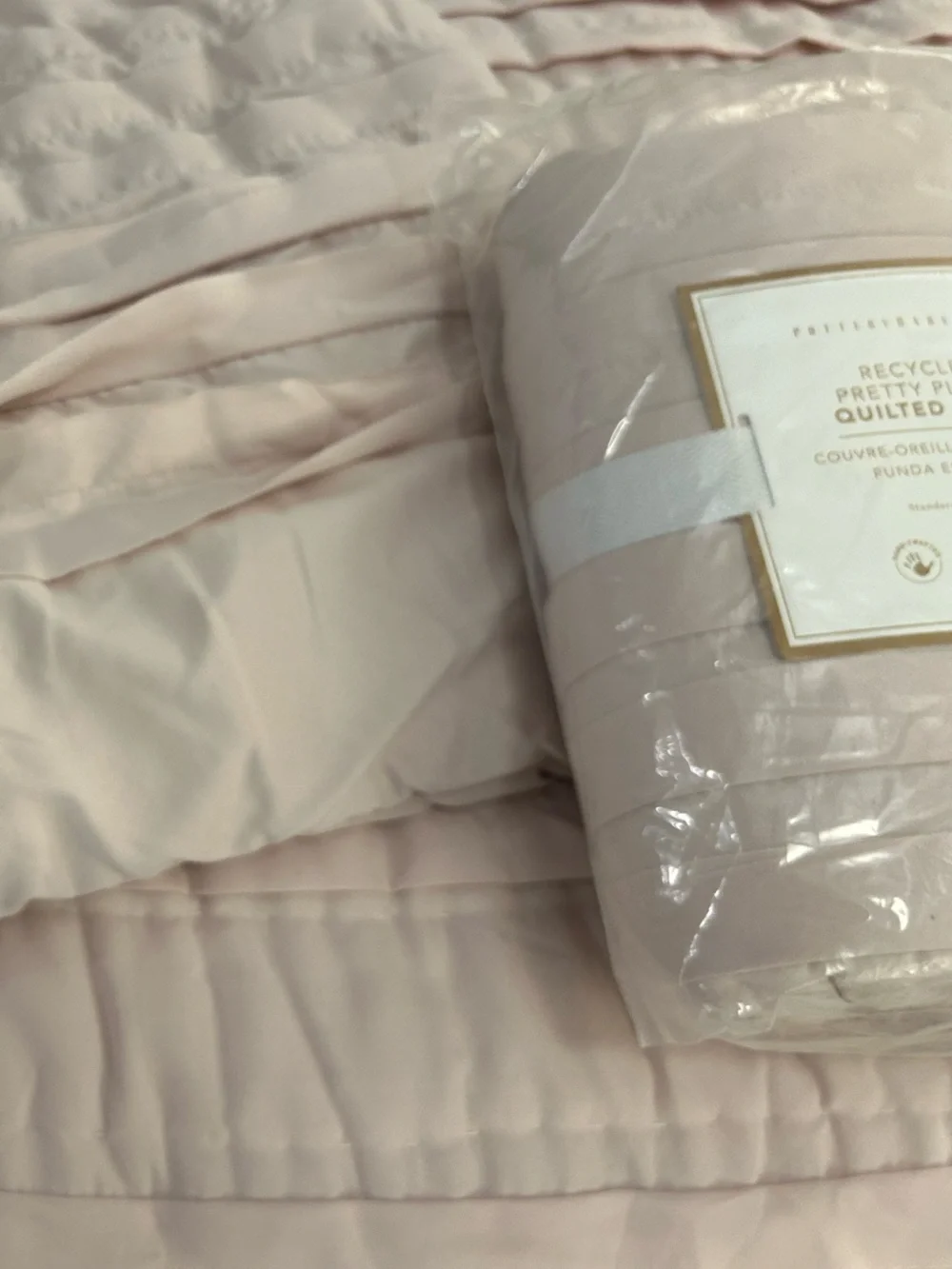 Pottery Barn Teen Pretty Pleats Blush Pleated Comforter Set plus Two Shams